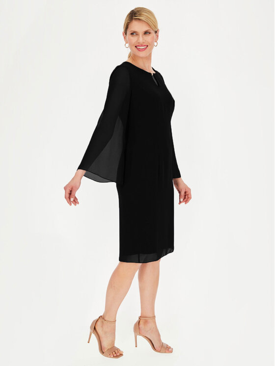 Potis & Verso Potis & Verso Sukienka elegancka Gabriella Czarny Slim Fit