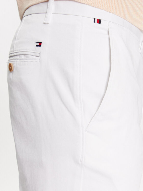 Tommy Hilfiger Tommy Hilfiger Pantaloni chino Bleecker MW0MW26619 Alb Slim Fit