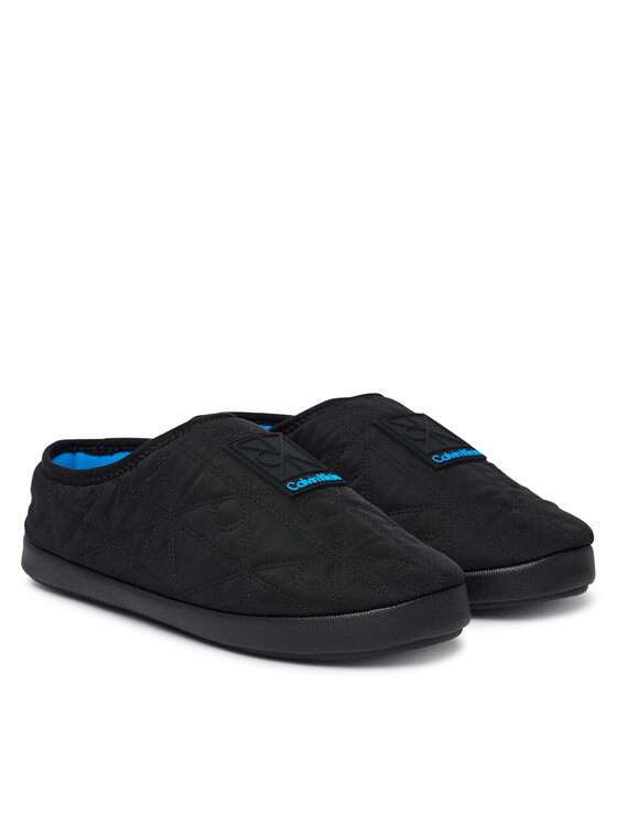 Calvin Klein Calvin Klein Kapcie Home Slipper Quilted Rip Emblem HM0HM02280 Czarny