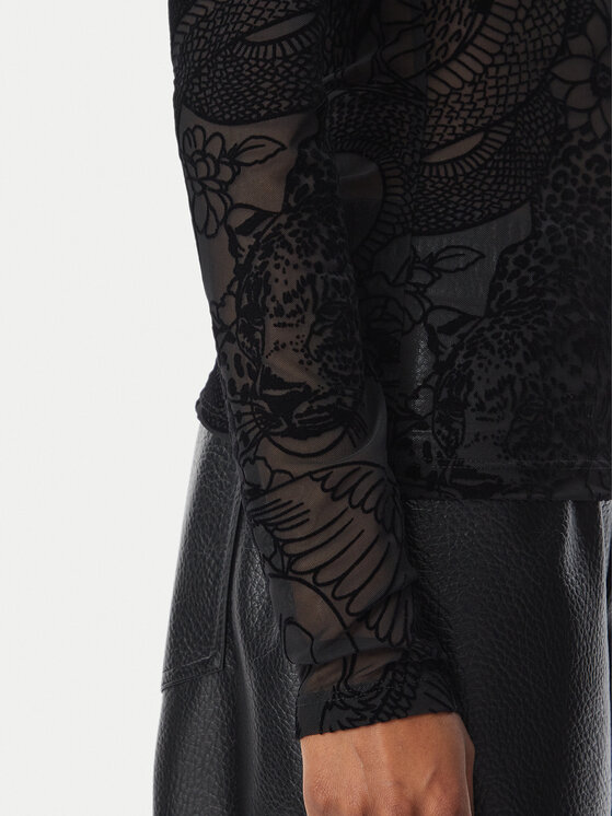 Just Cavalli Just Cavalli Блуза 81PAH617 JS569 Черен Slim Fit