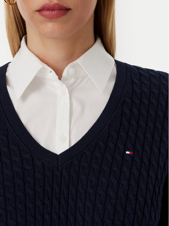 Tommy Hilfiger Tommy Hilfiger Пуловер WW0WW44987 Тъмносин Regular Fit
