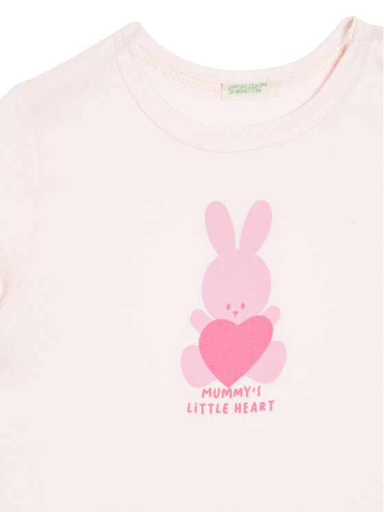 United Colors Of Benetton United Colors Of Benetton T-krekls 3I1XA1067 Rozā Regular Fit