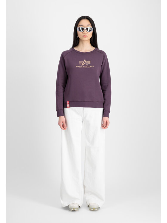Alpha Industries Alpha Industries Bluza New Basic Sweatshirt Women Fioletowy Regular Fit