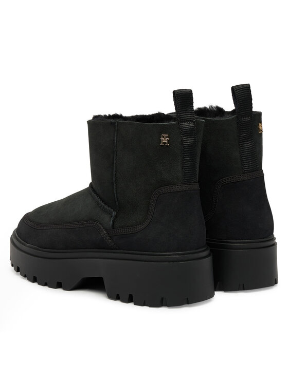 Tommy Hilfiger Tommy Hilfiger Sněhule Real Shearling Pullon FW0FW08997 Černá