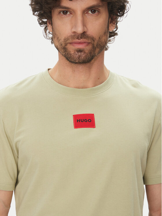 HUGO HUGO Tricou Diragolino212 50447978 Verde Regular Fit