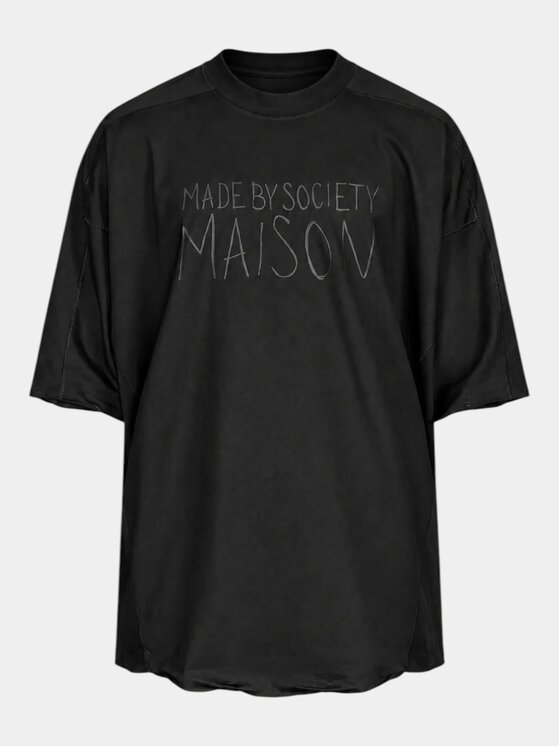 MADE BY SOCIETY MADE BY SOCIETY T-Shirt Tricou Null - T17707 Czarny Basic Fit