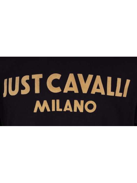 Just Cavalli Just Cavalli T-Shirt 78OAHT06 78PM601 899 Czarny Regular Fit