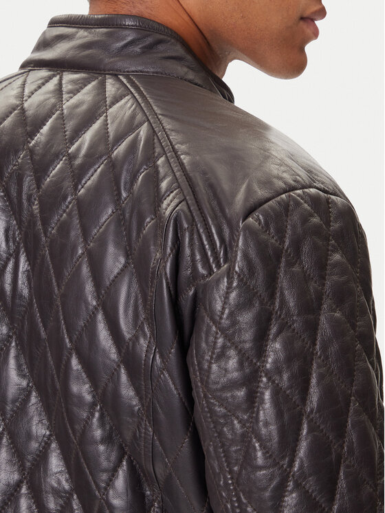 JOOP! JOOP! Usnjena jakna 17 Boys 1500150 80000851 Rjava Regular Fit