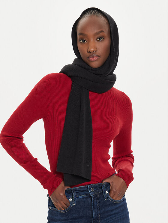 Calvin Klein Calvin Klein Κασκόλ Embroidery Fine K60K612601 Μαύρο