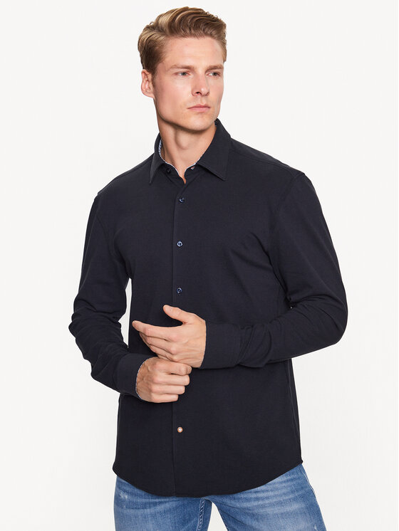 Boss Риза 50490414 Син Casual Fit