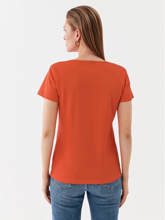 PINKO Pinko T-Shirt 100372 A0MA Pomarańczowy Regular Fit
