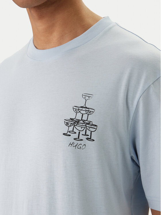 HUGO HUGO T-Shirt Nucavo 50560040 Błękitny Regular Fit