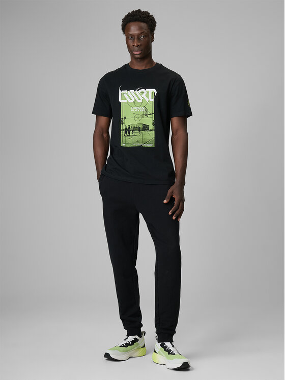 4F 4F T-Shirt FLUID EXPRESSIONS Czarny Regular Fit
