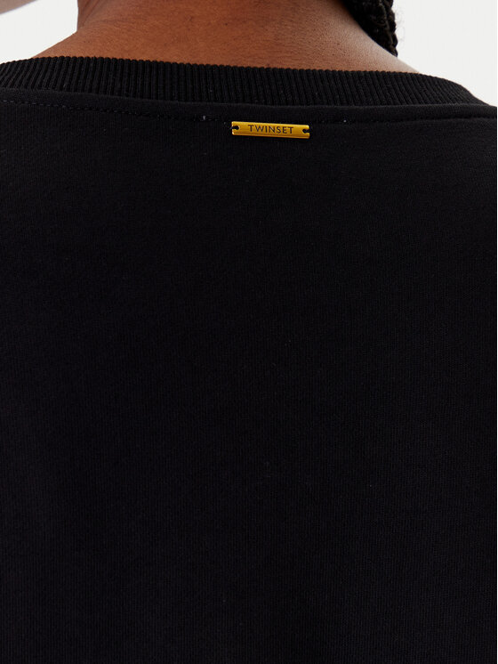 TWINSET TWINSET Μπλούζα 252LI2MCC Μαύρο Regular Fit