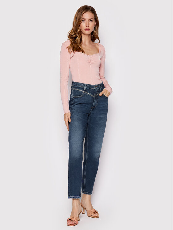 Jeans W2YA62 D4PB9 Blu scuro Mom Fit