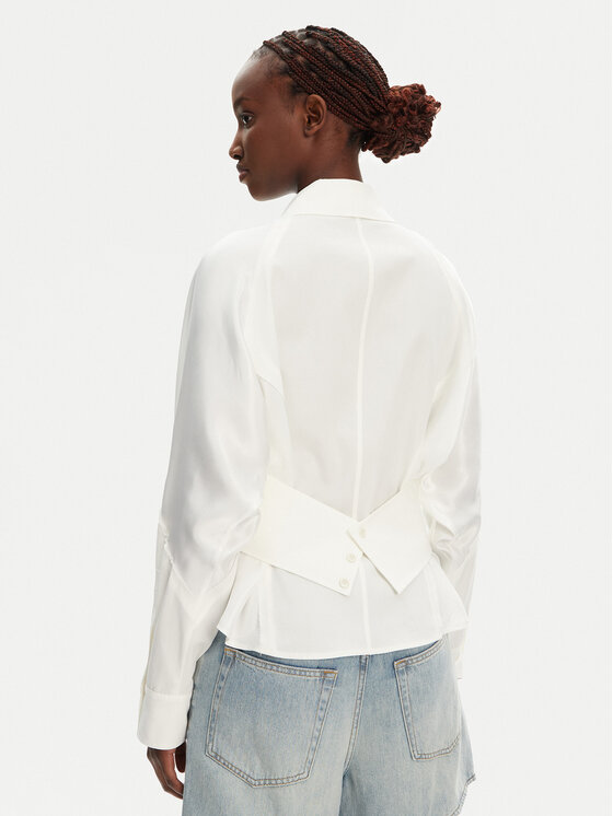 PINKO PINKO Cămașă Controvento 104594 A2BT Alb Relaxed Fit