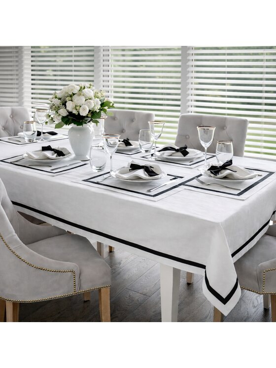 Roseberry Home Roseberry Home Obrus Black Stripes Czarny