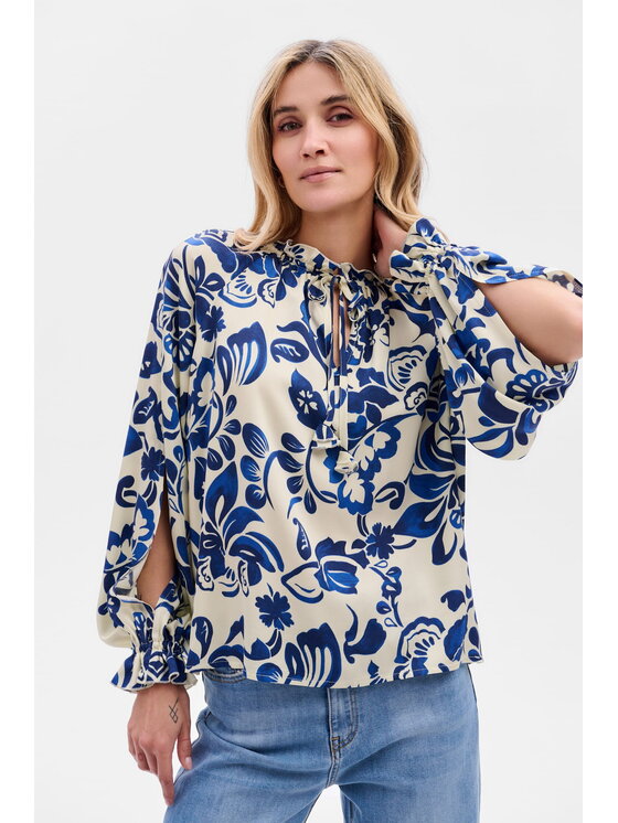 blue shadow blue shadow Bluzka Bohemian Niebieski Regular Fit