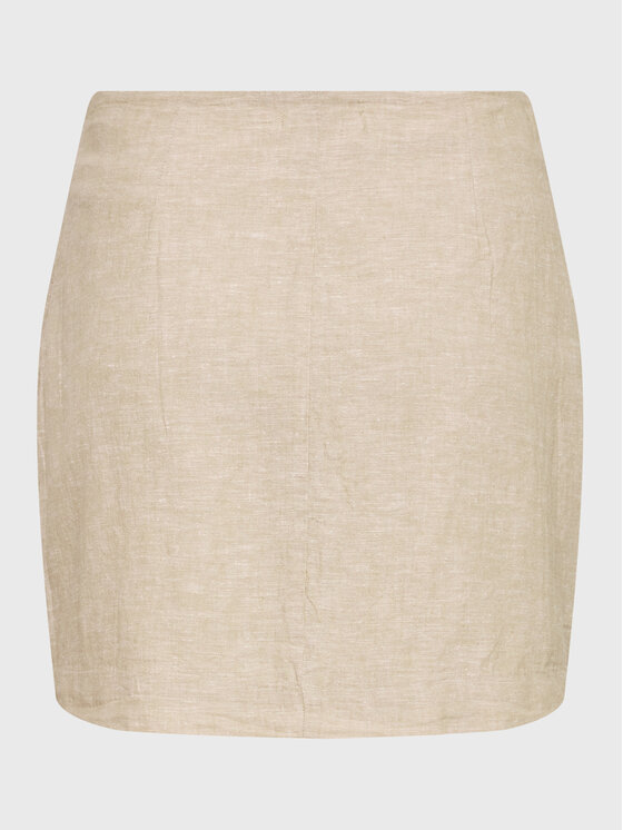 Gina Tricot Gina Tricot Φούστα mini 19942 Μπεζ Regular Fit
