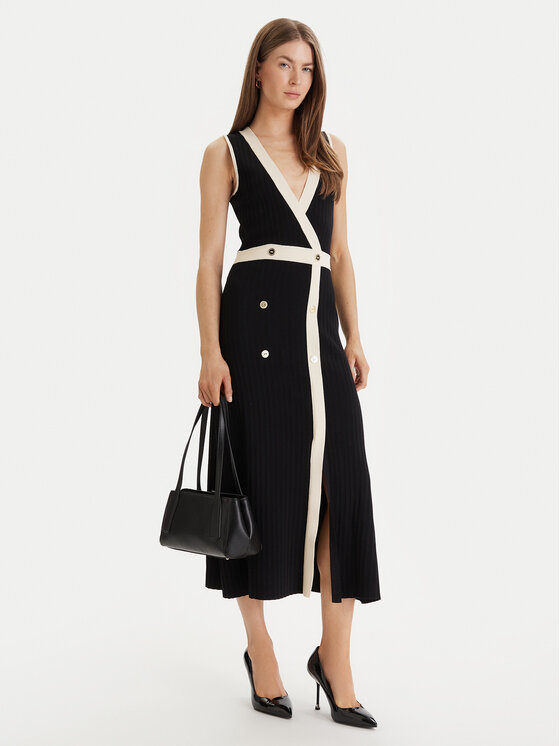 LOLA CASADEMUNT LOLA CASADEMUNT Rochie tricotată LS2616160 Negru Regular Fit