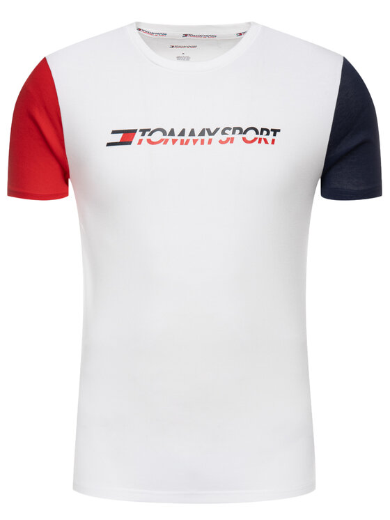 Tommy Sport Tommy Sport T-Shirt S20S200103 Bílá Regular Fit