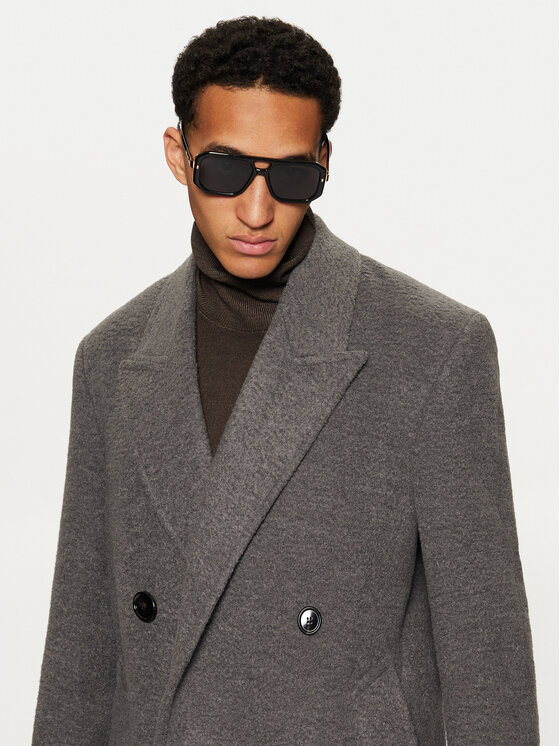 AMI Paris AMI Paris Kabát pro přechodné období HCO317.WV0025 Šedá Regular Fit