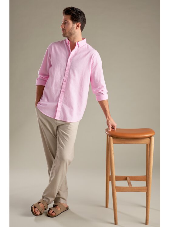 TeeShoppen TeeShoppen Koszula 'Basic Collection' Czerwony Regular Fit