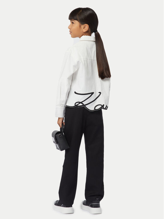 Karl Lagerfeld Kids Karl Lagerfeld Kids Πουκάμισο Z30217 S Λευκό Regular Fit