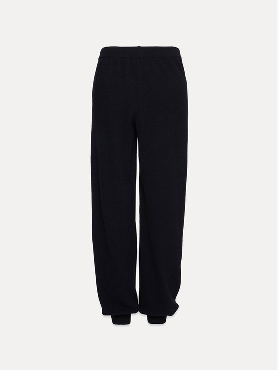 La Mania La Mania Pantaloni in maglia MAYRA Nero Basic Fit