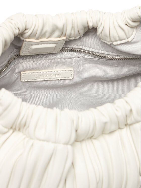 Calvin Klein Calvin Klein Rankinė Drawstring Plisse Crossbody LV04F3076G Balta