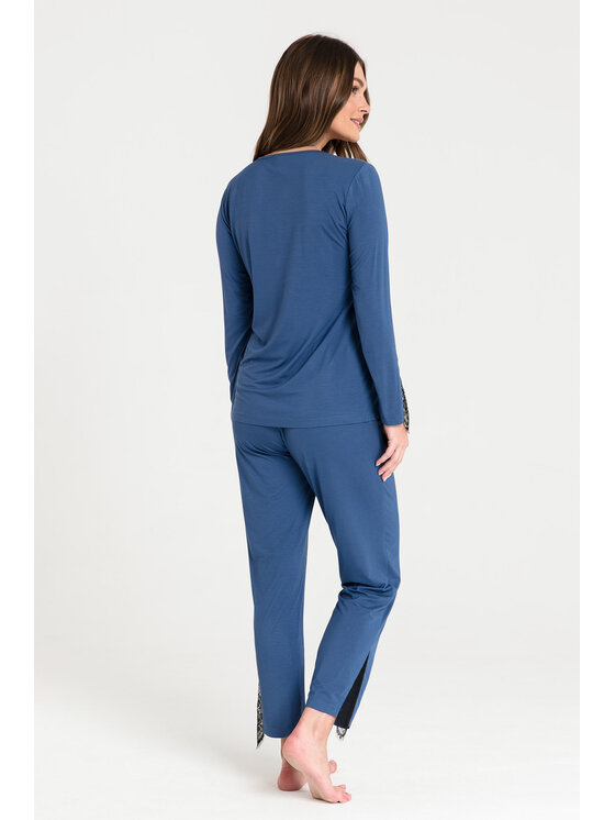 LaLupa LaLupa Koszula nocna LA072 Niebieski Comfortable Fit
