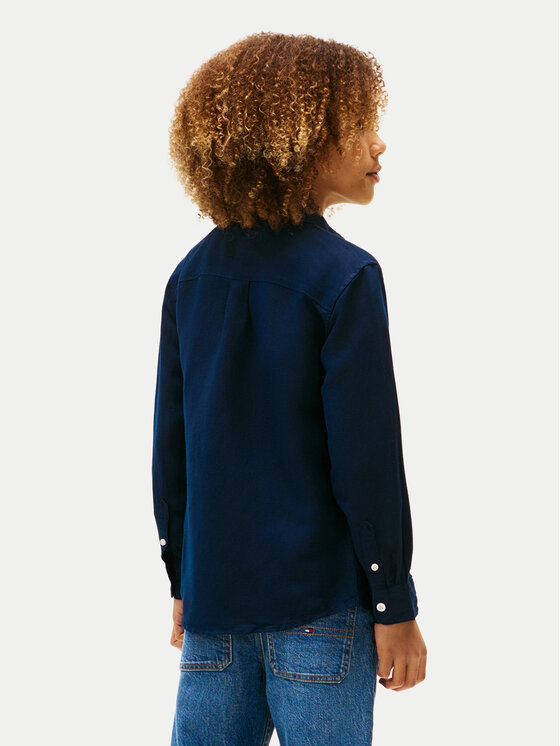 Tommy Hilfiger Tommy Hilfiger Košile KB0KB09550 D Tmavomodrá Relaxed Fit