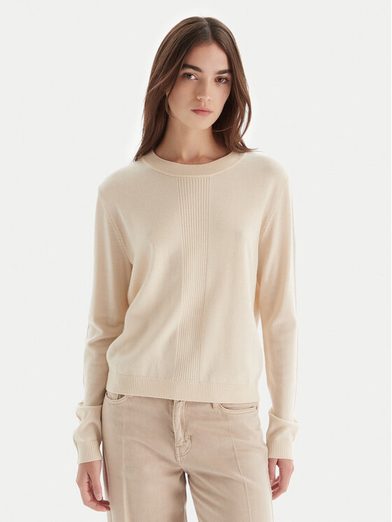 Patrizia Pepe Patrizia Pepe Maglione 2K0363/KM36-W405 Écru Regular Fit