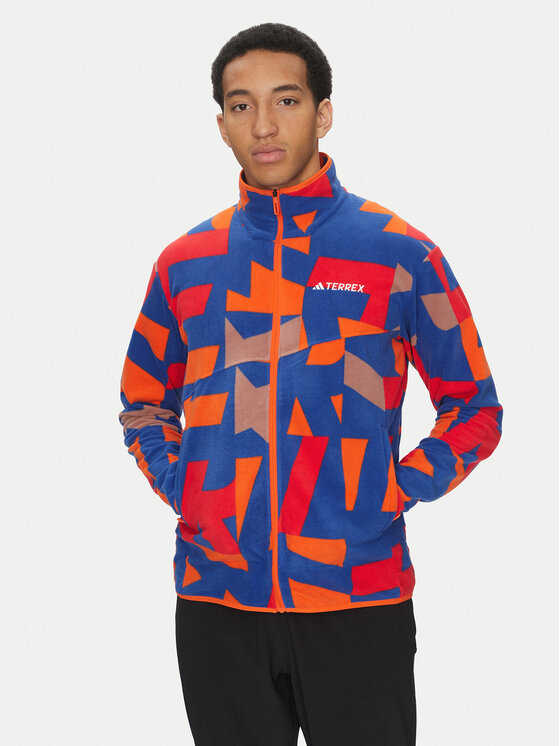 adidas Fleecová mikina Terrex Multi Printed JE3917 Farebná Regular Fit