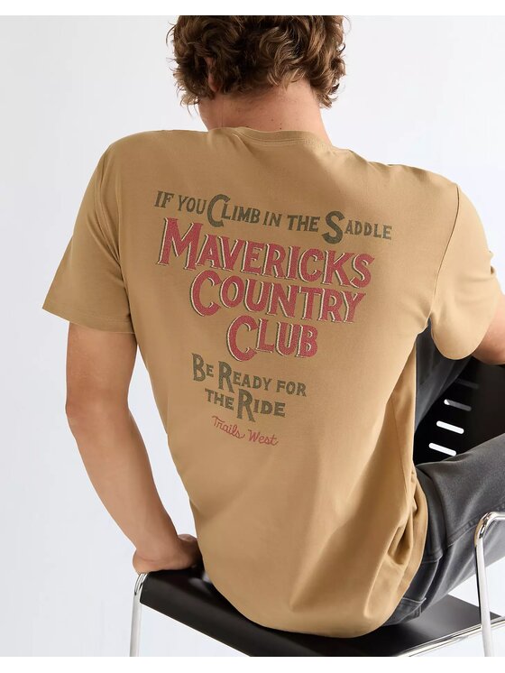 Wrangler Wrangler T-Shirt GRAPHIC TEE Beżowy Relaxed Fit