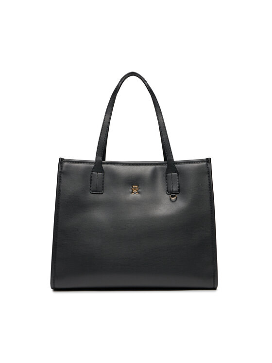 Tommy Hilfiger Tommy Hilfiger Borsetta Th City Tote AW0AW15690 Nero