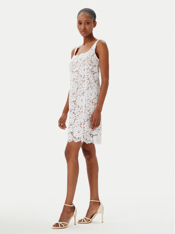 MICHAEL Michael Kors MICHAEL Michael Kors Letní šaty MS582WGGTA Bílá Slim Fit