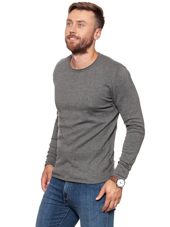 Wrangler Wrangler Felpa ROLL EDGE CREW Grigio Regular Fit