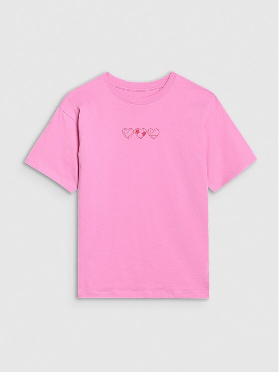 4F 4F T-shirt 4FJRSS25TTSHF2821-54S Rosa Oversize