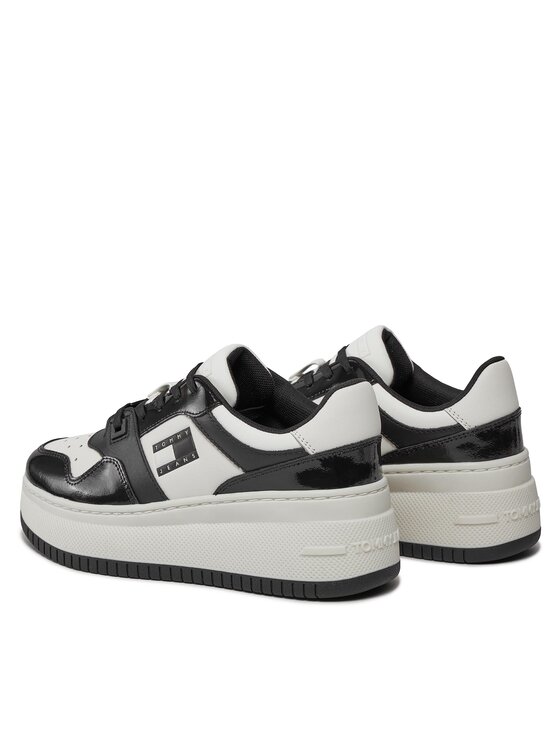 Tommy Jeans Tommy Jeans Снікерcи Tjw Retro Basket Flatform Patent EN0EN02523 Écru