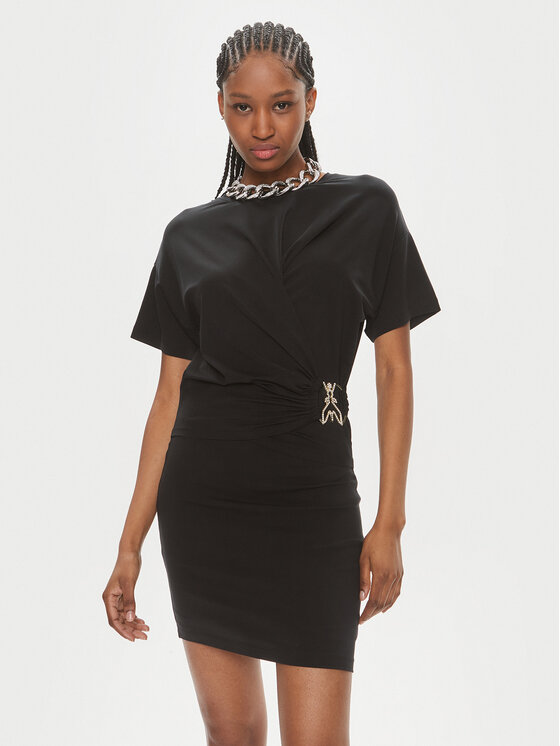 Patrizia Pepe Patrizia Pepe Hétköznapi ruha 2A2760/J206-K103 Fekete Regular Fit