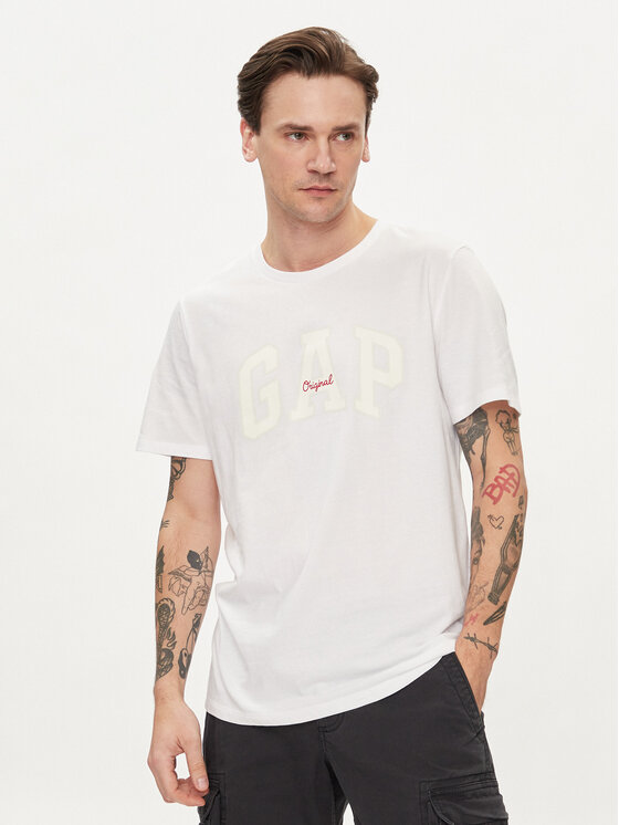 Gap Gap T-Shirt 471777-08 Bílá Regular Fit