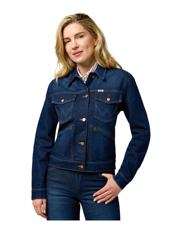 Wrangler Wrangler Giacca di jeans HERITAGE JACKET Blu Regular Fit
