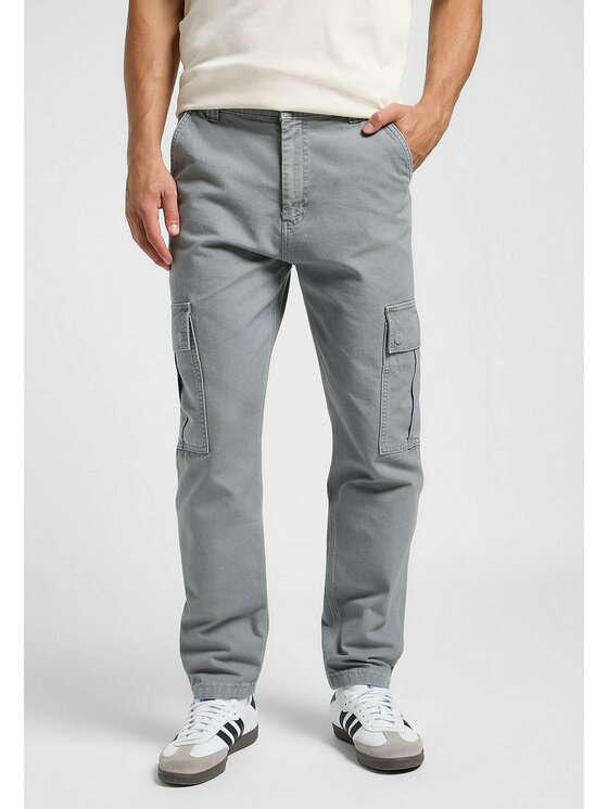 Lee Lee Spodnie materiałowe CARGO PANT HD Szary Cargo Fit