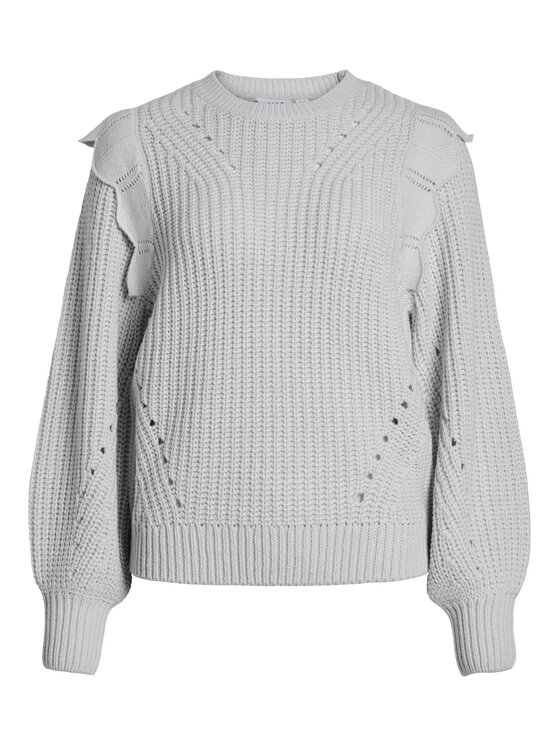 Vila Vila Pullover Norila 14090231 Grau Regular Fit