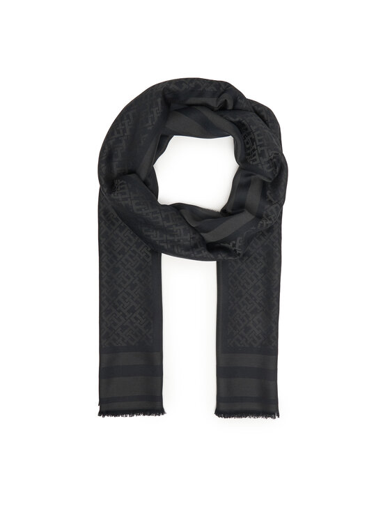 Tommy Hilfiger Fular Th Monogram Scarf AW0AW18273 Negru