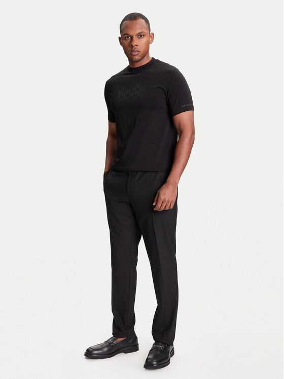 KARL LAGERFELD KARL LAGERFELD Póló 755037 553235 Fekete Regular Fit