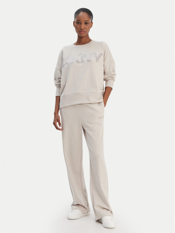 DKNY Sport DKNY Sport Teplákové nohavice DP6P3795 Béžová Regular Fit