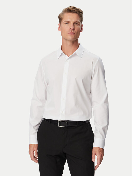 Calvin Klein Calvin Klein Košile Supima LV04LH105G Bílá Regular Fit