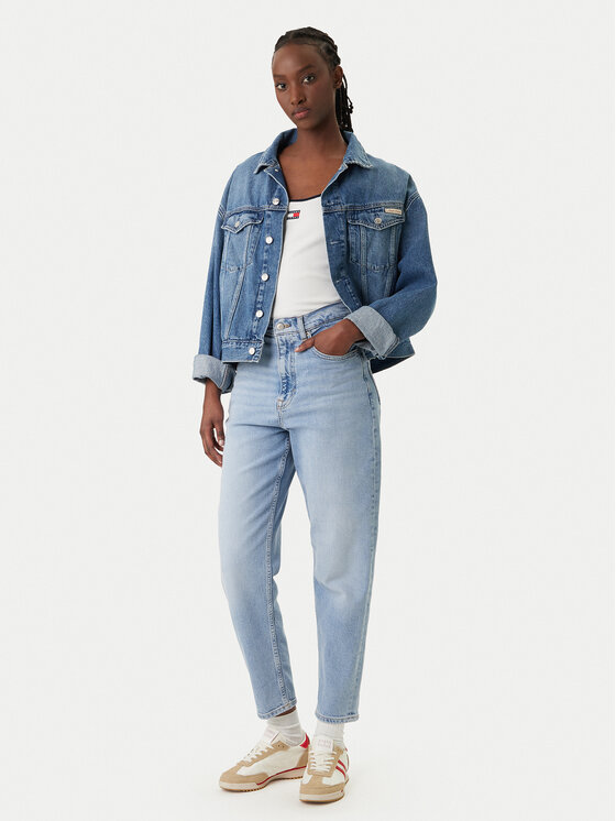 Tommy Jeans Tommy Jeans Felső DW0DW22261 Fehér Slim Fit
